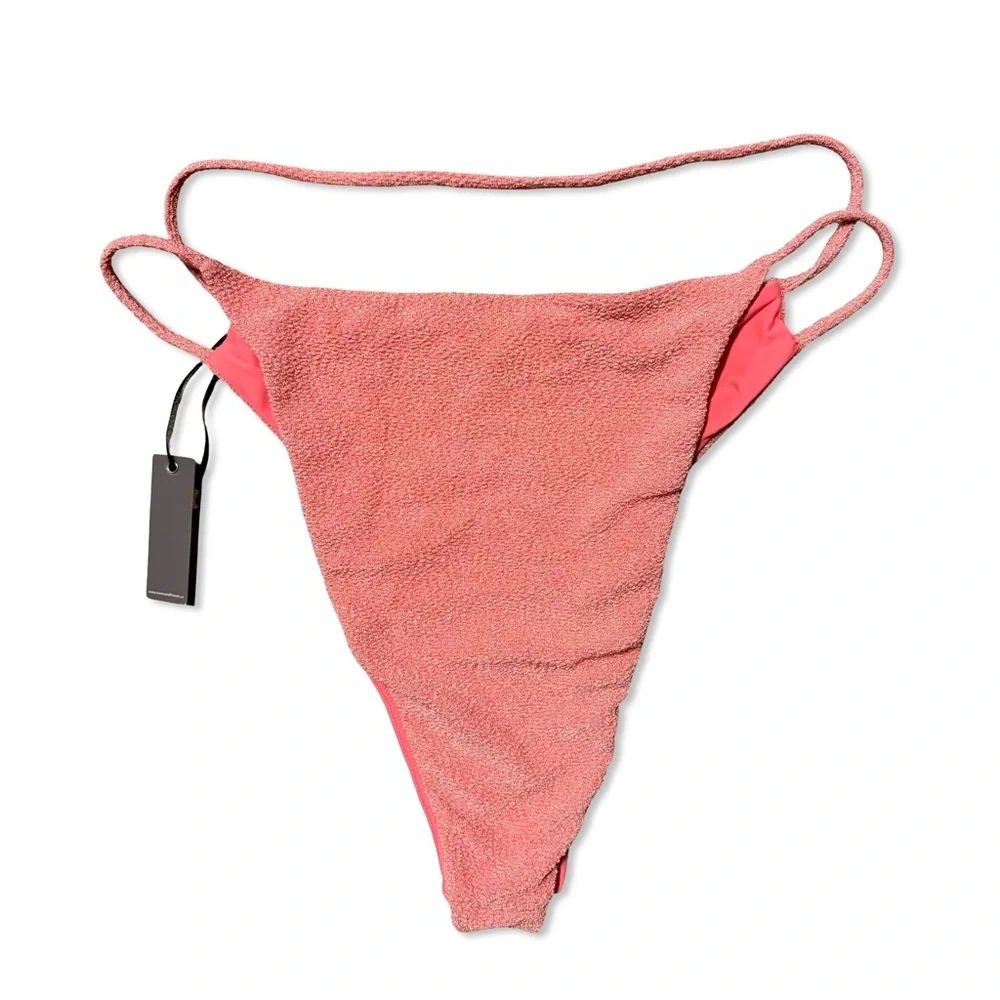 Lovers + Friends TALORE BOTTOM Coral Bikini Bottoms swimsuit separate Revolve XL - Picture 7 of 9